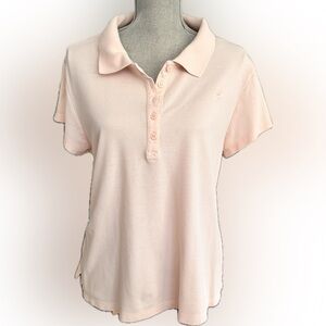 GLORIA VANDERBILT women’s power pink polo style short sleeve shirt Very good XL